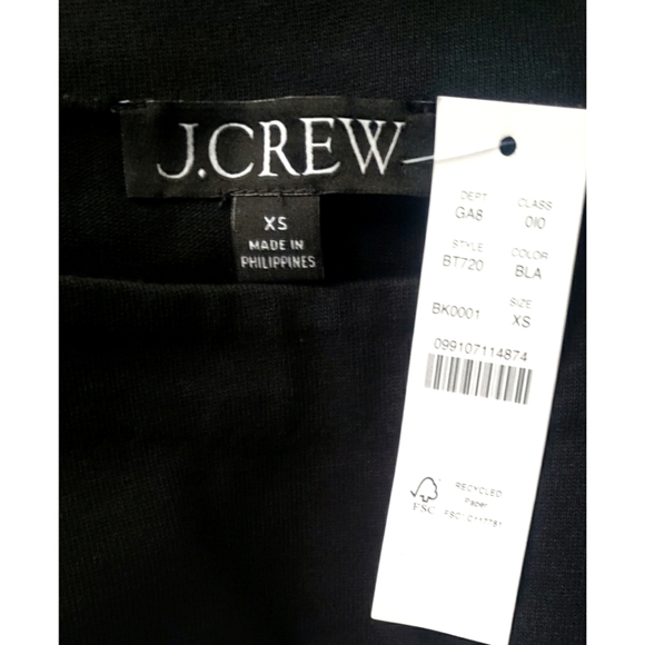 J.Crew Mariner jersey cropped boatneck T-shirt with feathers - Picture 7 of 8